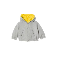 BRIGHT YELLOW Veste à capuche réversible avec logo