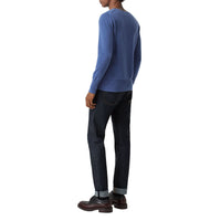 DUSTY BLUE Pull en cachemire avec logo brodé