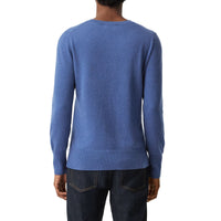 DUSTY BLUE Pull en cachemire avec logo brodé