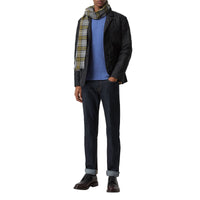 DUSTY BLUE Pull en cachemire avec logo brodé