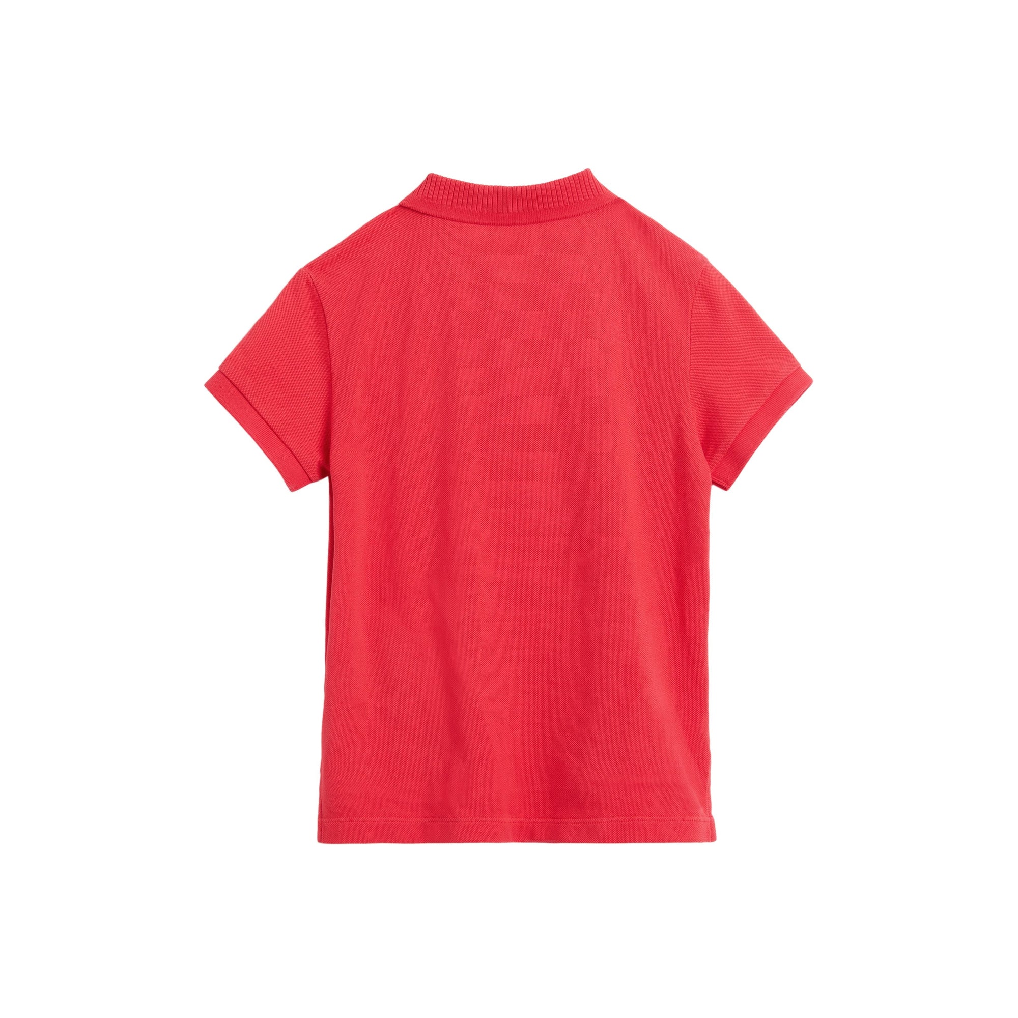 BRIGHT RED Polo en piqué de coton avec emblème du Cavalier