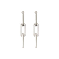 Pendants d'oreilles à maillons plaqués palladium - Palladio