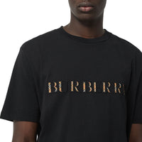 BLACK T-shirt en coton avec logo à motif check