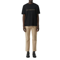 BLACK T-shirt en coton avec logo à motif check