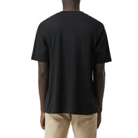 BLACK T-shirt en coton avec logo à motif check