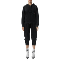 BLACK Veste à capuche en jersey de coton avec emblème du Cavalier à damier