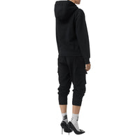 BLACK Veste à capuche en jersey de coton avec emblème du Cavalier à damier