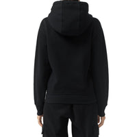 BLACK Veste à capuche en jersey de coton avec emblème du Cavalier à damier