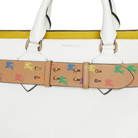 Ceinture en cuir avec emblème du cavalier pour sac the belt moyen - Camel clair