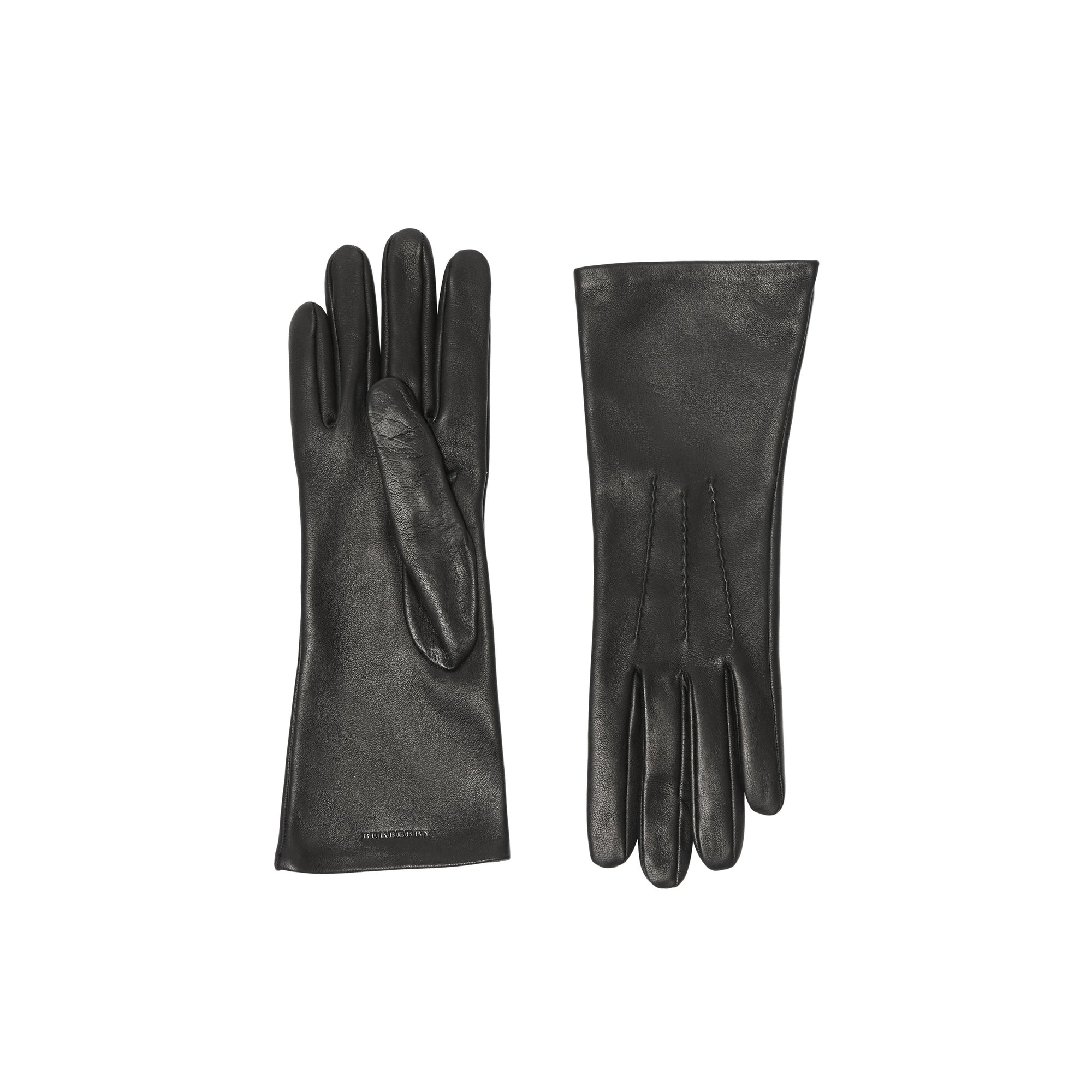 BLACK Gants en cuir d'agneau doublés de soie