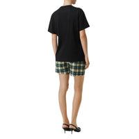 BLACK T-shirt en coton avec logo à motif check