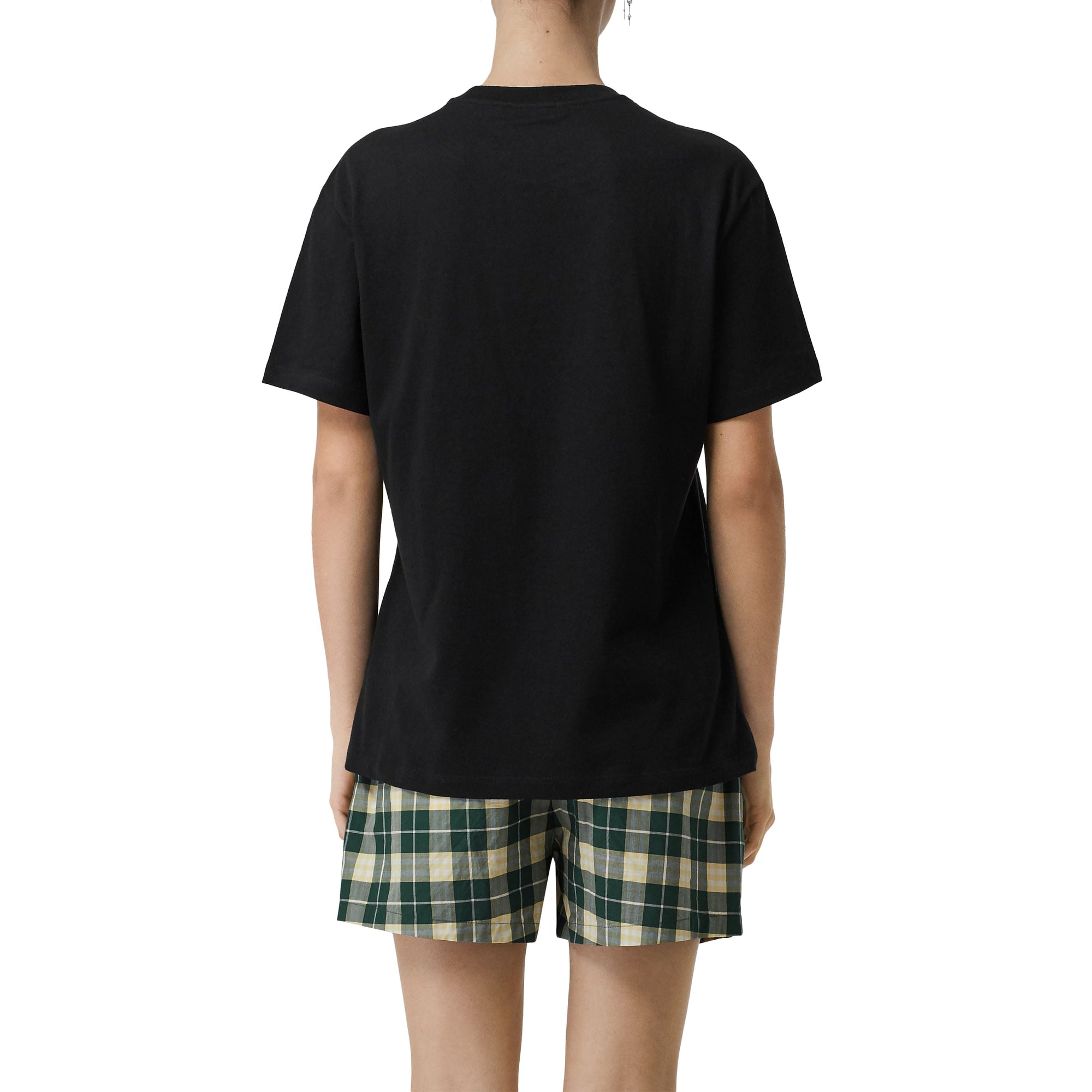 BLACK T-shirt en coton avec logo à motif check