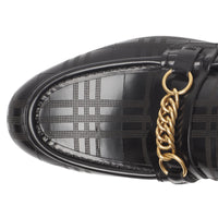 BLACK Mocassins The Link en cuir perforé