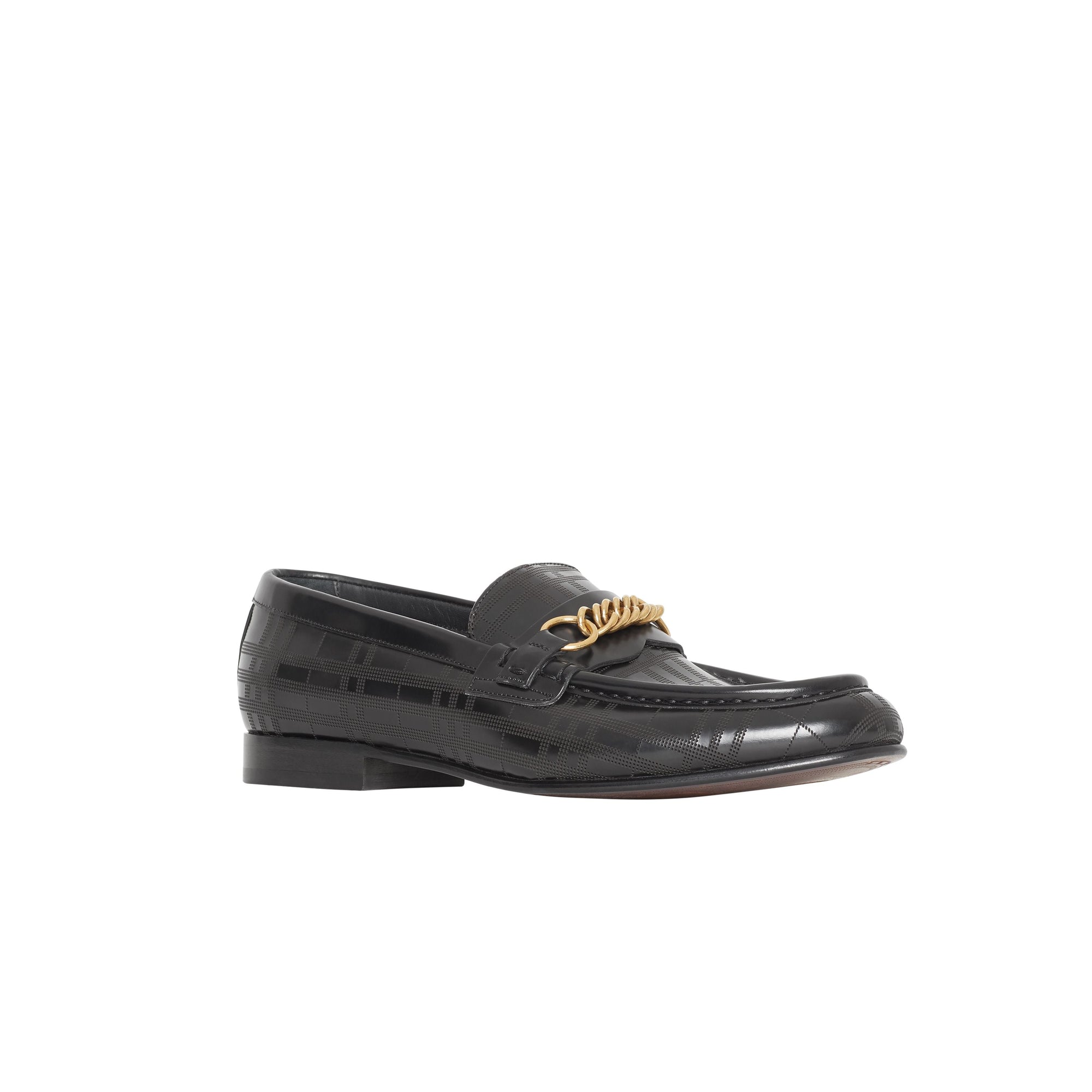 BLACK Mocassins The Link en cuir perforé