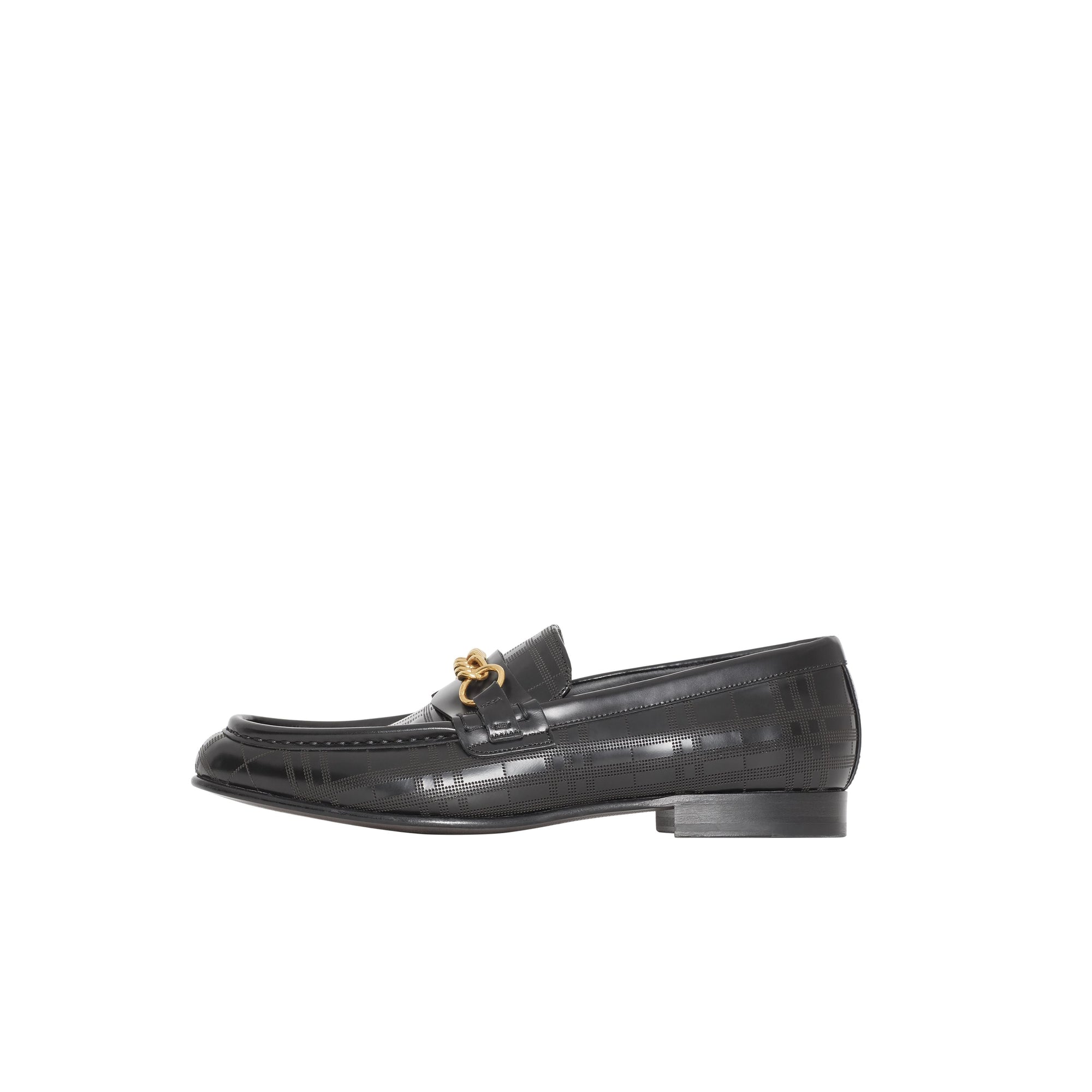 BLACK Mocassins The Link en cuir perforé