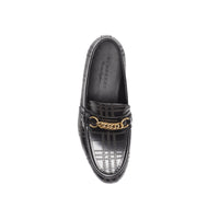 BLACK Mocassins The Link en cuir perforé