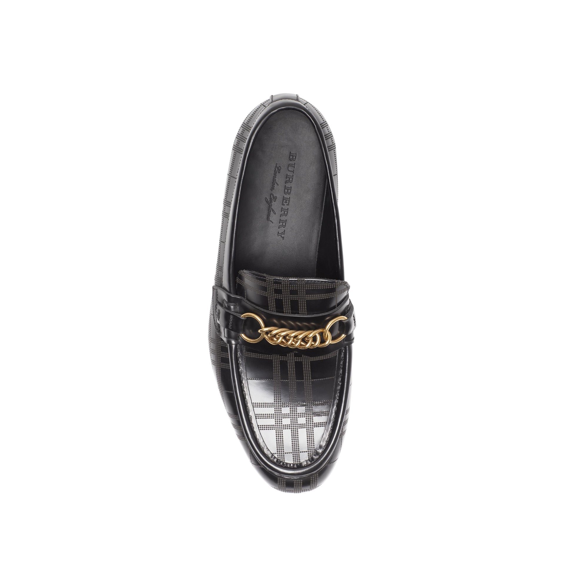 BLACK Mocassins The Link en cuir perforé