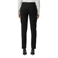 Pantalon tailleur droit en laine - Noir