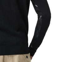 BLACK Pull semi-zippé en laine mérinos