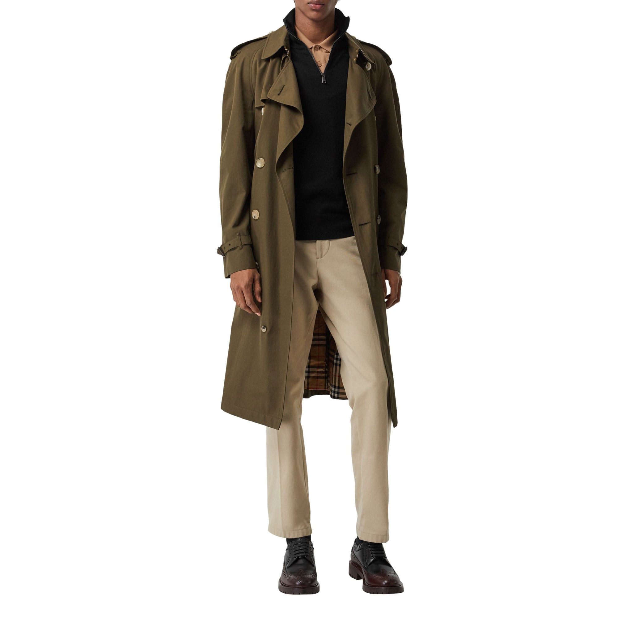 BLACK Pull semi-zippé en laine mérinos