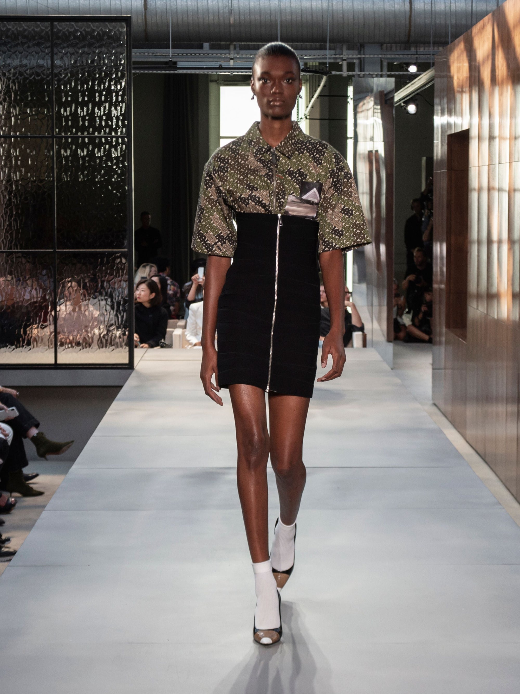 BLACK/OPTIC WHITE Escarpins en cuir avec ruban adhésif