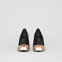 BLACK/OPTIC WHITE Escarpins en cuir avec ruban adhésif