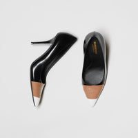 BLACK/OPTIC WHITE Escarpins en cuir avec ruban adhésif