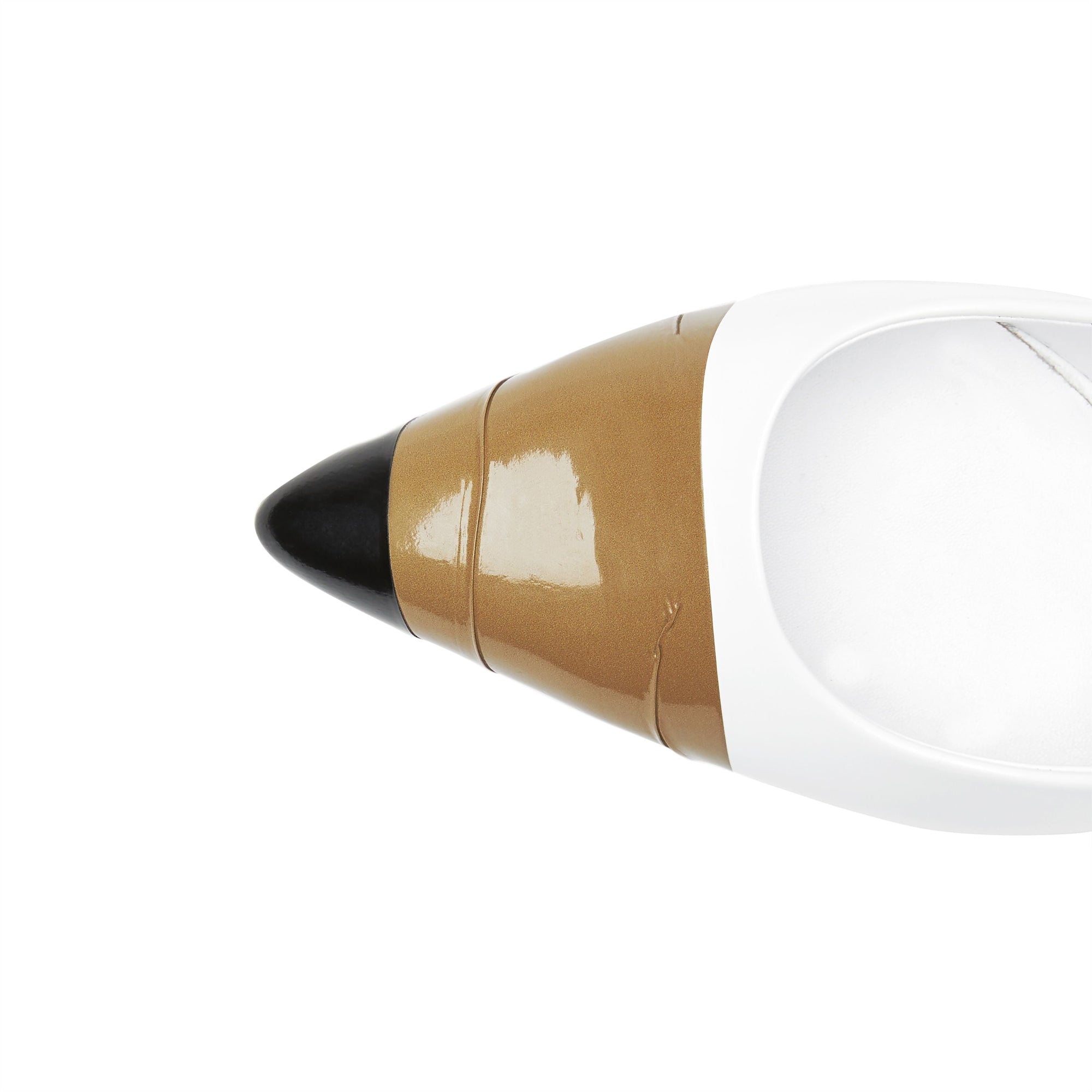 OPTIC WHITE/BLACK Escarpins en cuir avec ruban adhésif