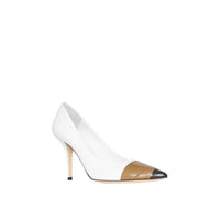 OPTIC WHITE/BLACK Escarpins en cuir avec ruban adhésif