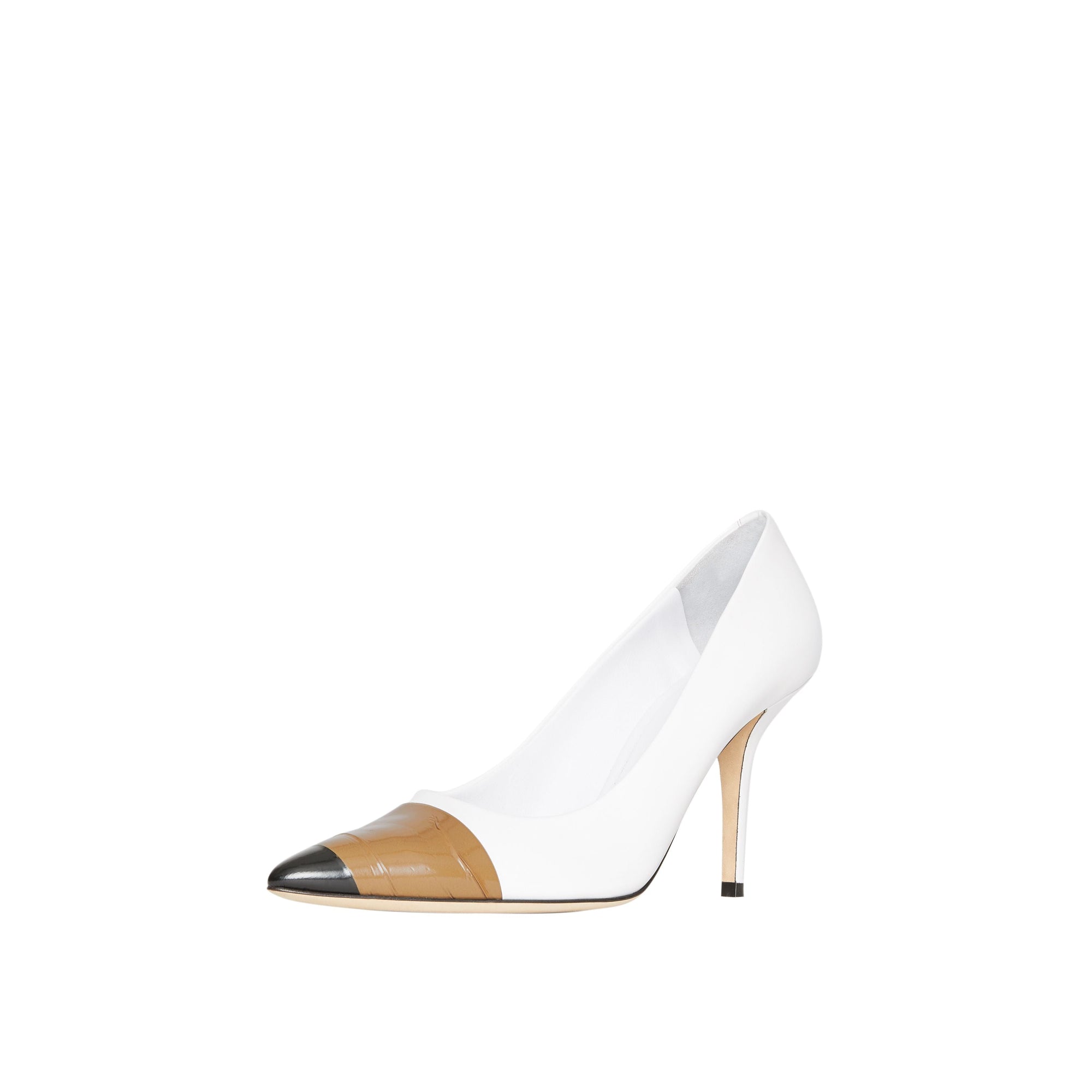 OPTIC WHITE/BLACK Escarpins en cuir avec ruban adhésif