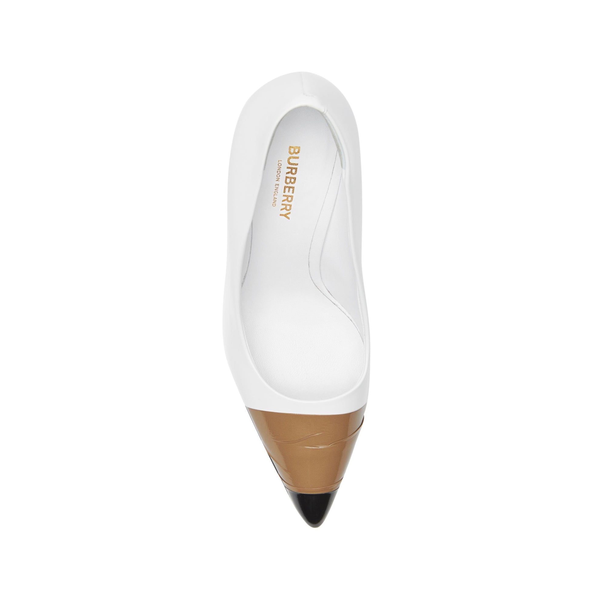 OPTIC WHITE/BLACK Escarpins en cuir avec ruban adhésif