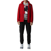 MILITARY RED Veste en taffetas à mémoire de forme avec capuche repliable