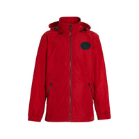 MILITARY RED Veste en taffetas à mémoire de forme avec capuche repliable