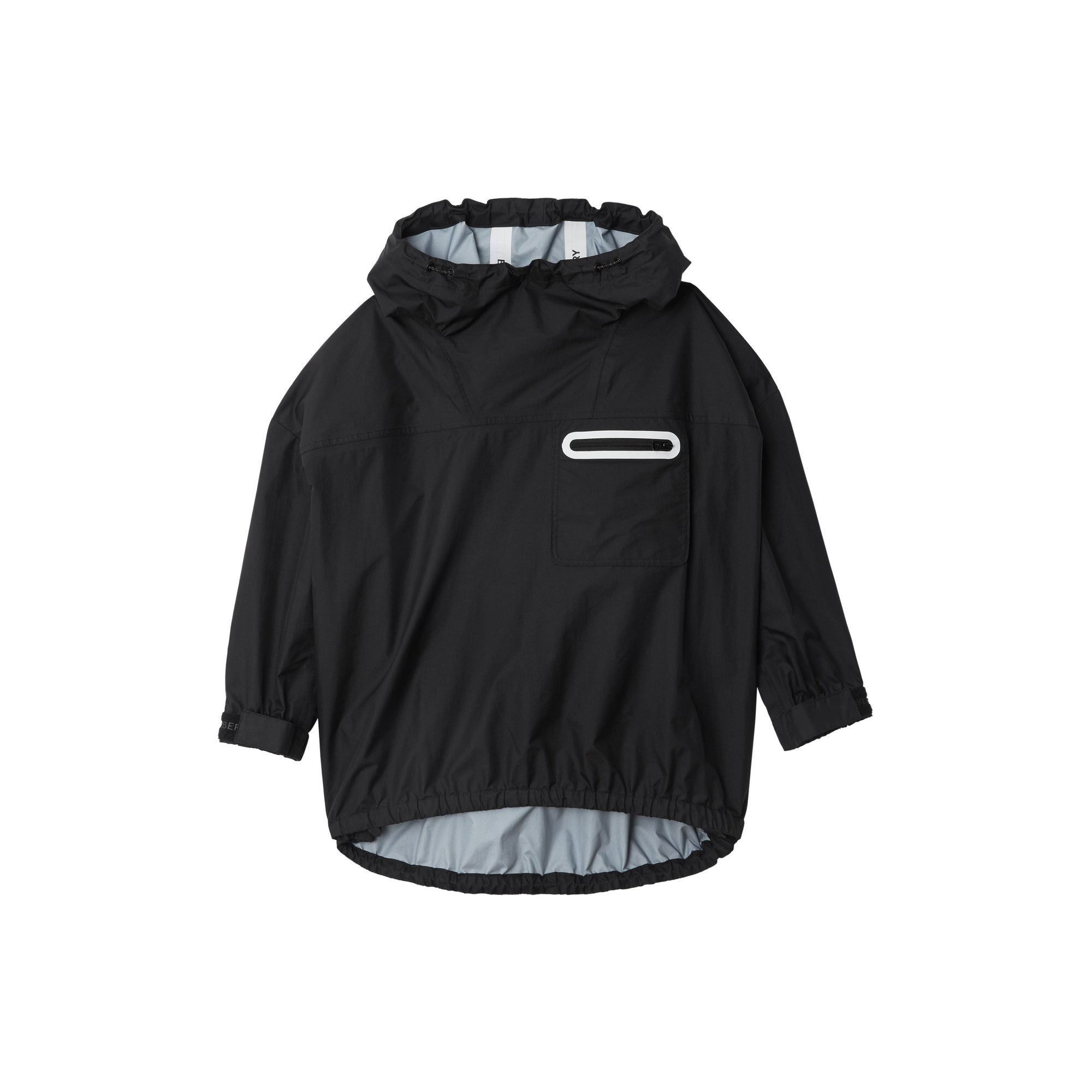 BLACK Veste à capuche en nylon léger avec logo