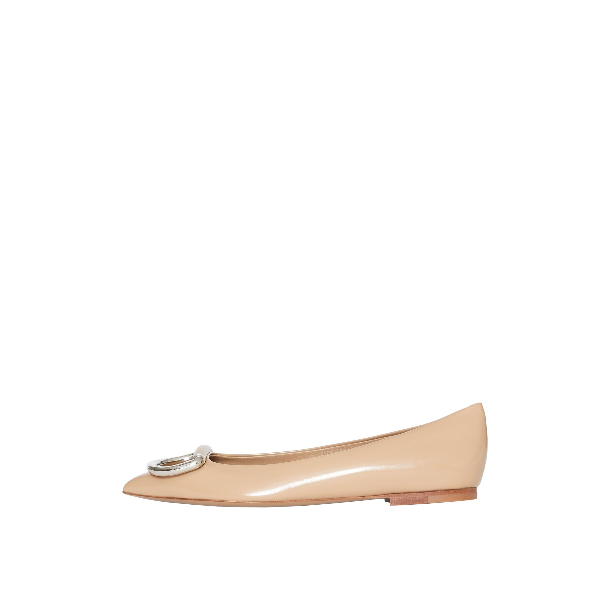 NUDE BLUSH Chaussures plates The D-ring en cuir
