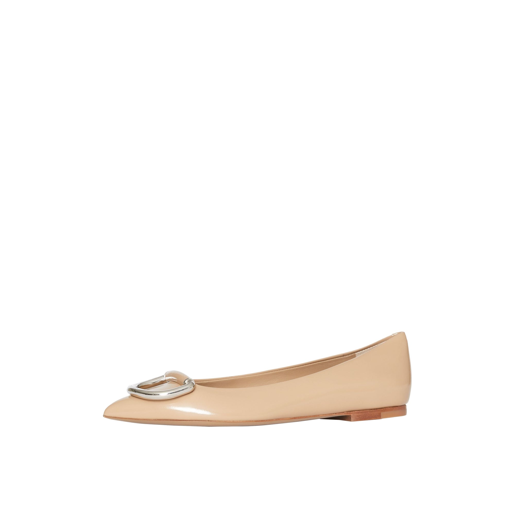 NUDE BLUSH Chaussures plates The D-ring en cuir