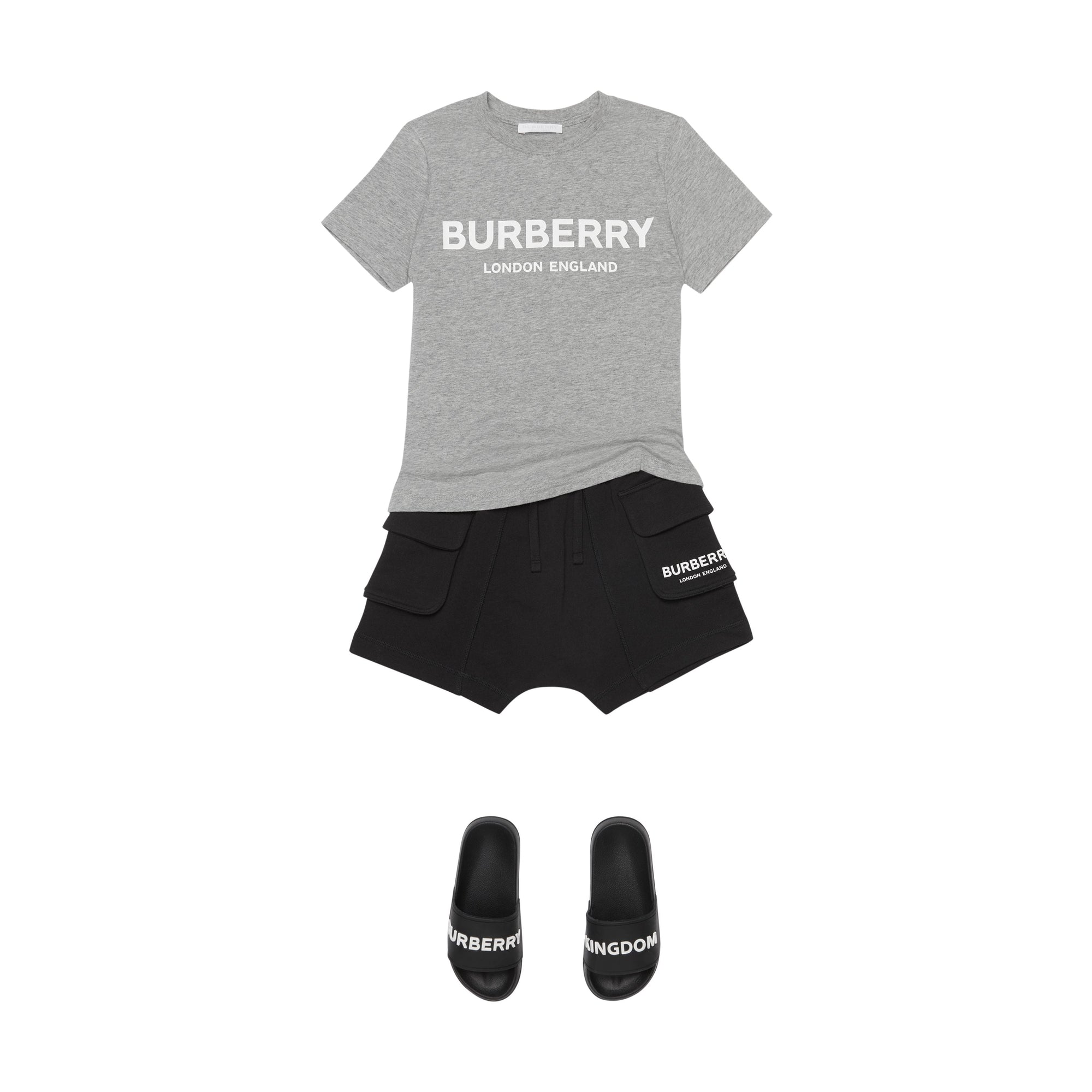 GREY MELANGE T-shirt en coton avec logo