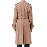 Paletot ceinturé en gabardine tropicale - Abricot rose