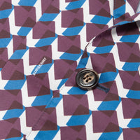 MINERAL BLUE PATTERN Blazer en coton à imprimé géométrique