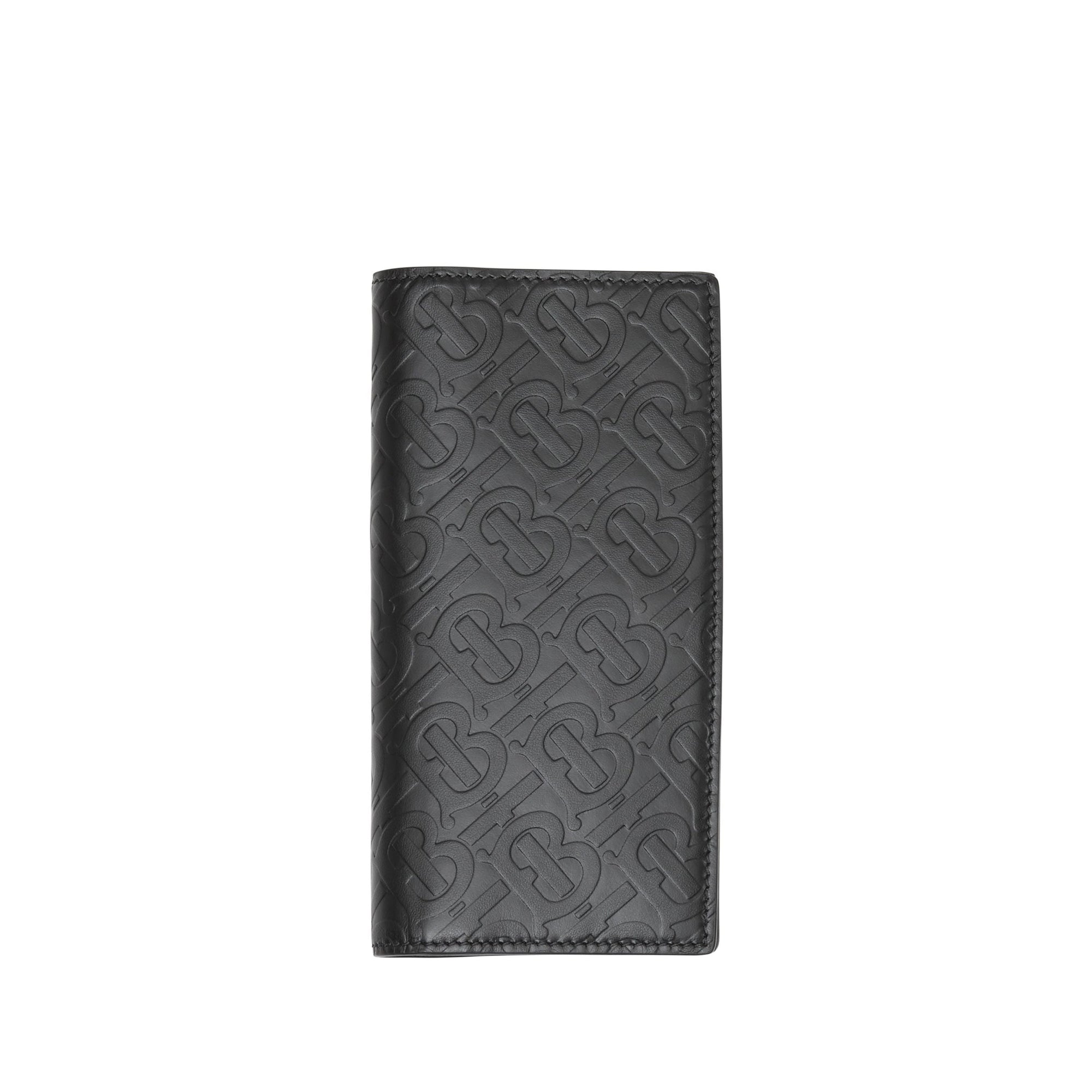 Portefeuille continental en cuir monogram - Noir