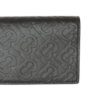 Portefeuille continental en cuir monogram - Noir