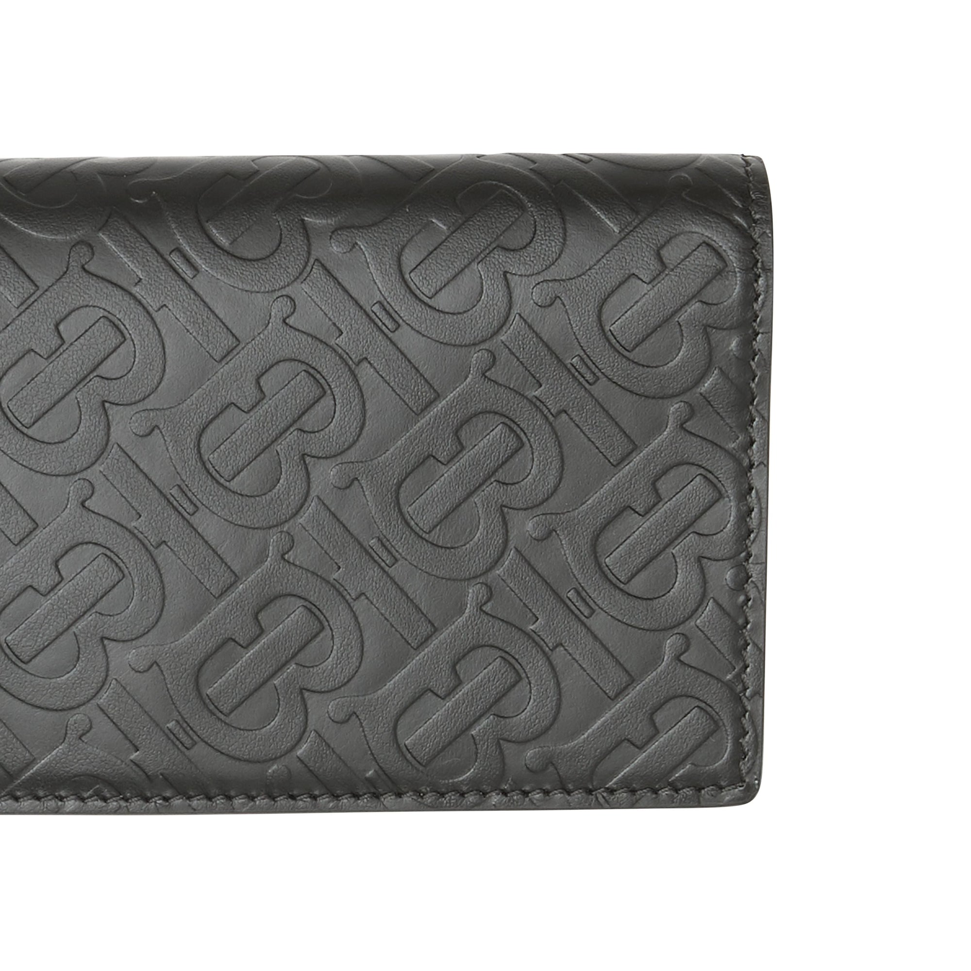 Portefeuille continental en cuir monogram - Noir