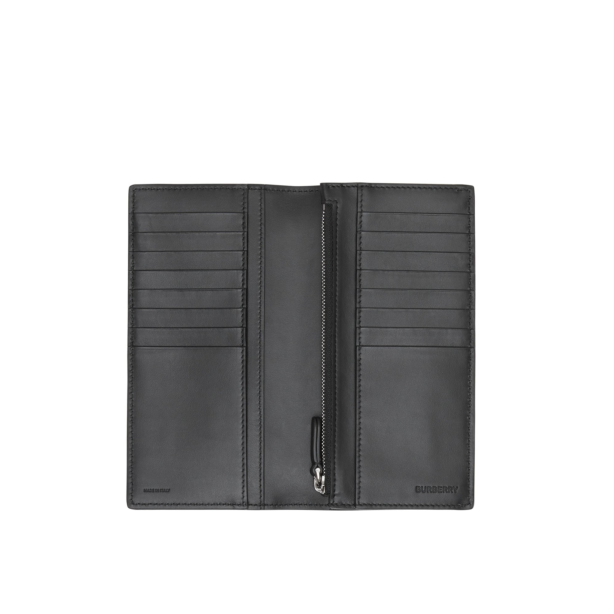 Portefeuille continental en cuir monogram - Noir