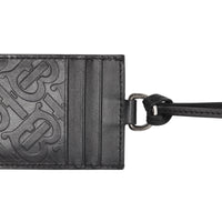 BLACK Porte-cartes et dragonne en cuir Monogram