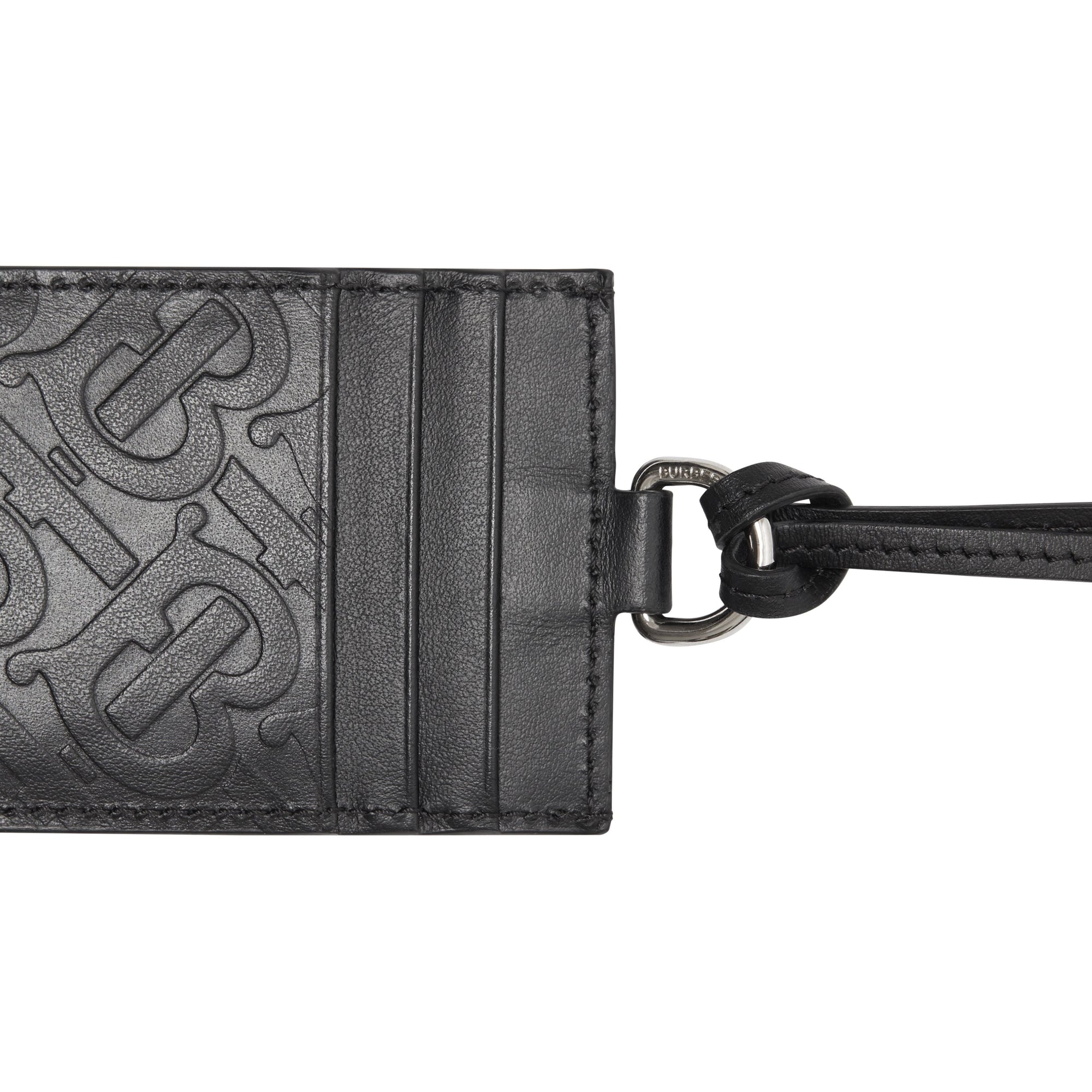 BLACK Porte-cartes et dragonne en cuir Monogram