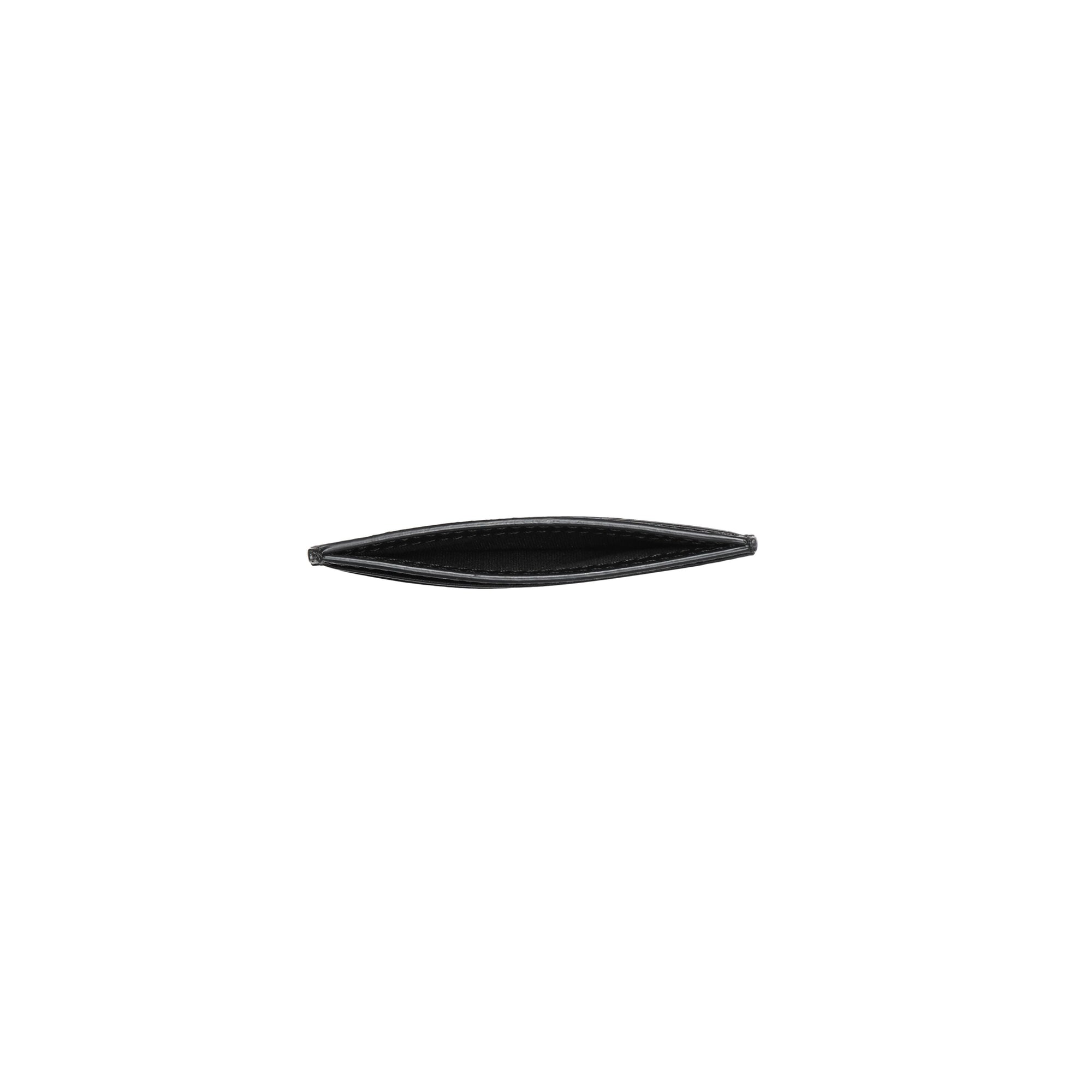 BLACK Porte-cartes en cuir avec logo imprimé