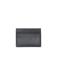 BLACK Porte-cartes en cuir avec logo imprimé