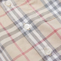 PALE STONE IP CHECK Chemise en coton à manches courtes et col boutonné avec motif check