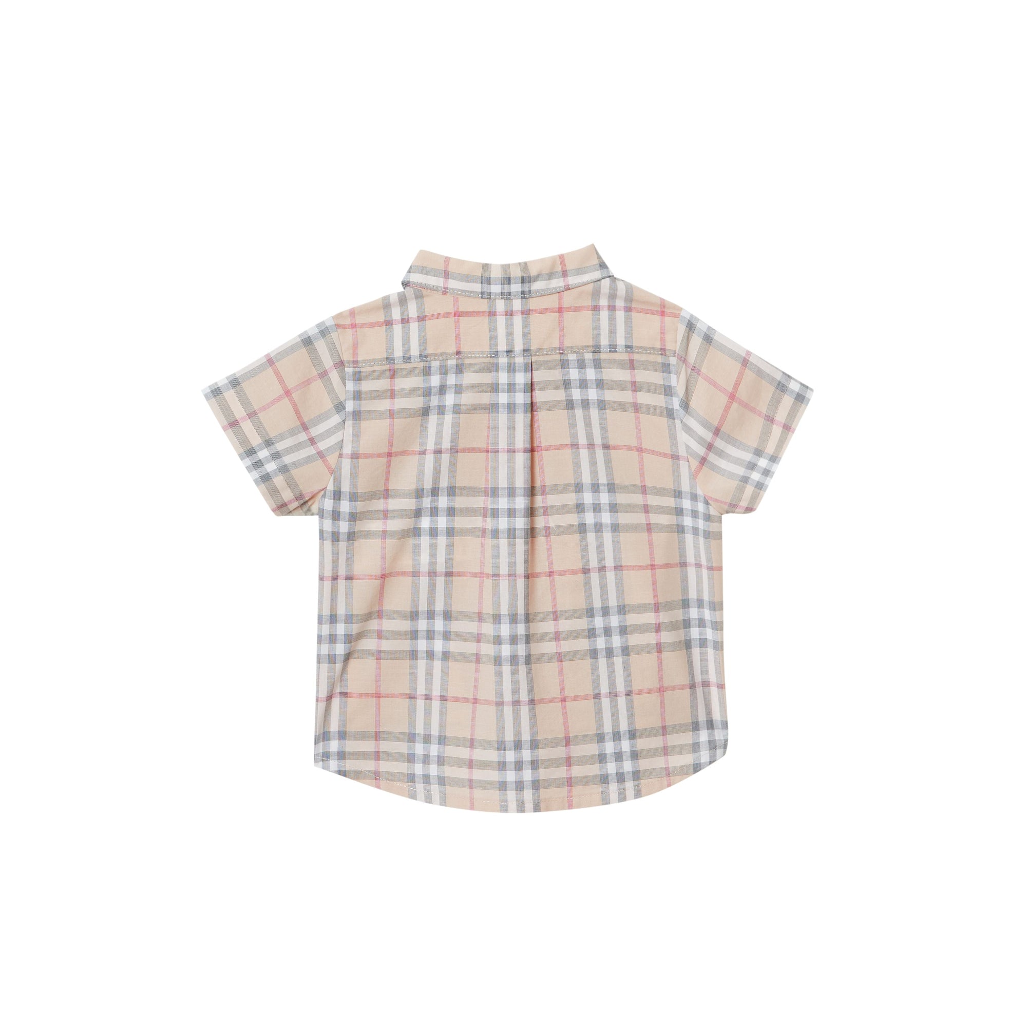 PALE STONE IP CHECK Chemise en coton à manches courtes et col boutonné avec motif check