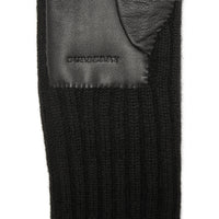 Gants en cachemire et cuir d'agneau - Noir